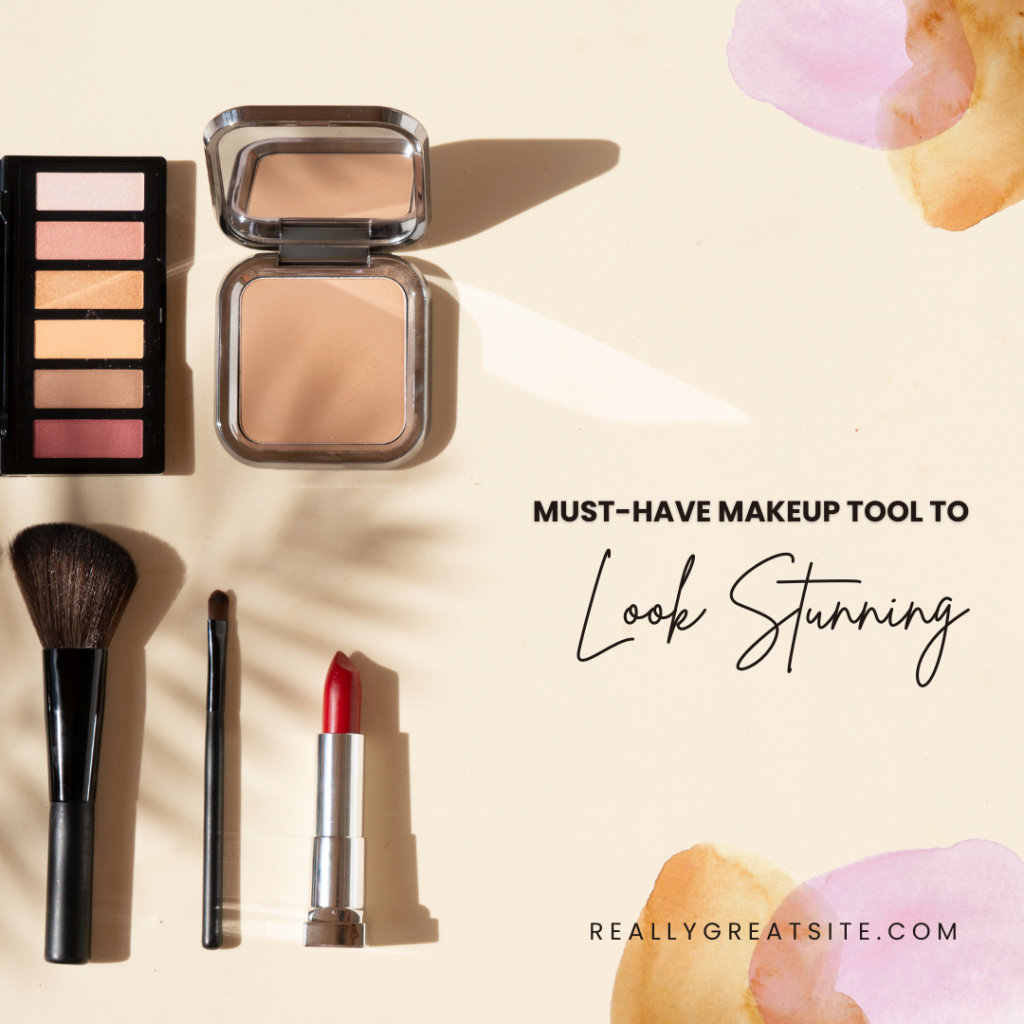 Brown minimalist Make Up Tool Instagram Post